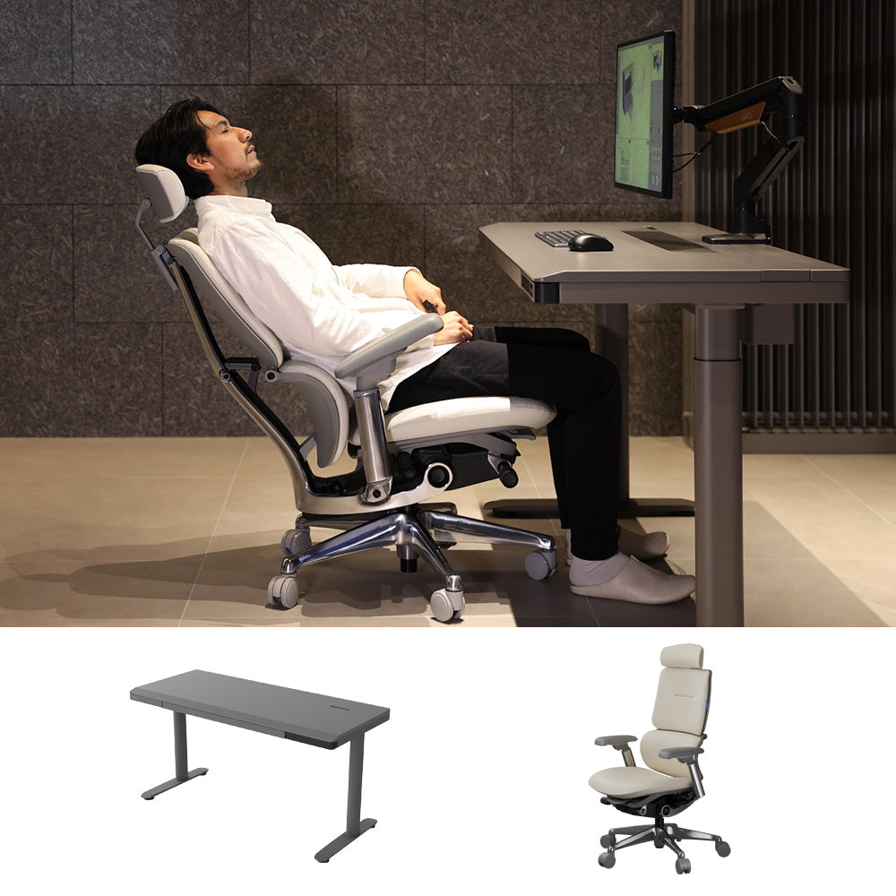 【数量限定】電動昇降デスク ST1+ワークチェアKOQUEセット