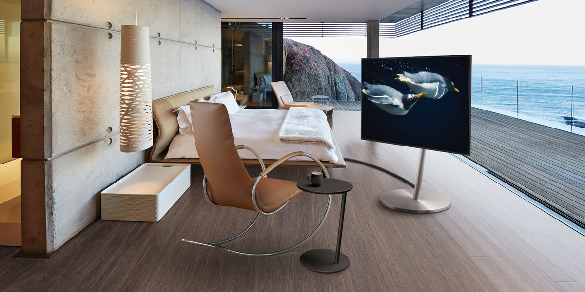 空間の主役になるテレビスタンド【EQUALS限定モデル】 WALL SEVENSTAND A2 STAINLESS CASTER