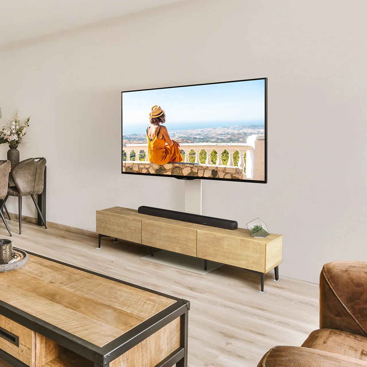 テレビ台用スタンド + マルチデバイス + 電源タップセット
