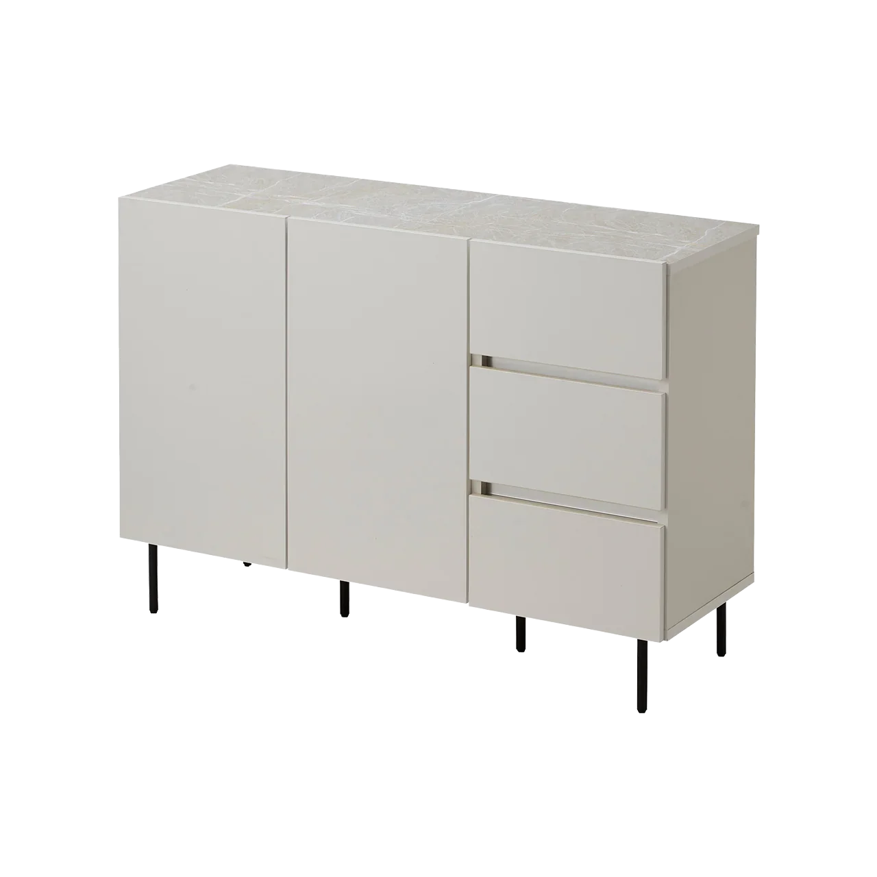キャビネットVI 120cm | 石目柄・シンプルモダン・日本製完成品 キャビネットVI 120cm | 石目柄・シンプルモダン・日本製完成品
