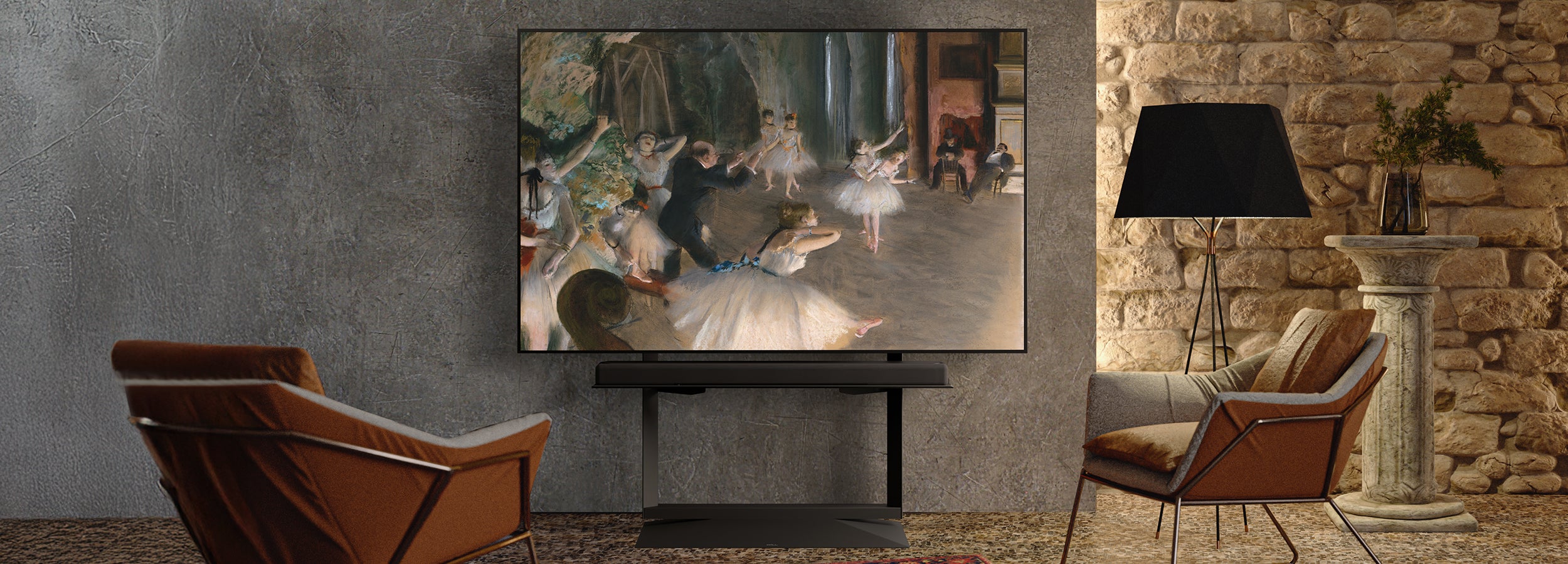 WALL INTERIOR TVSTAND FRAMESTAND | 左右首振り・壁寄せテレビスタンド