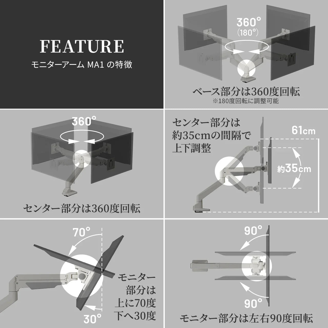 モニターアーム　MA1