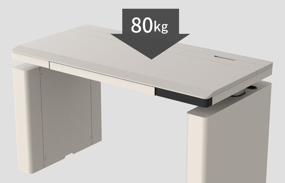 耐荷重80kg、モニターの複数使いも