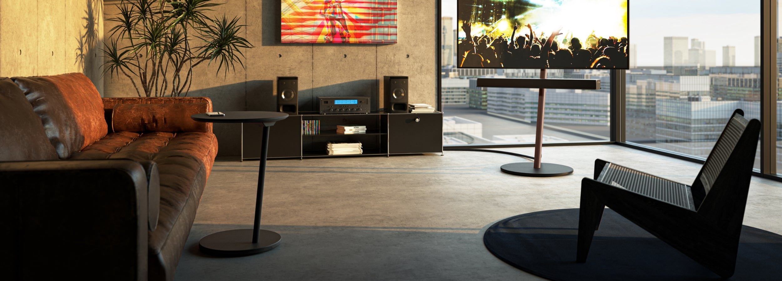 サイドテーブル、テレビ WALL SEVEN SIDE TABLE | ソファ寄りキャスター付きサイドテーブル