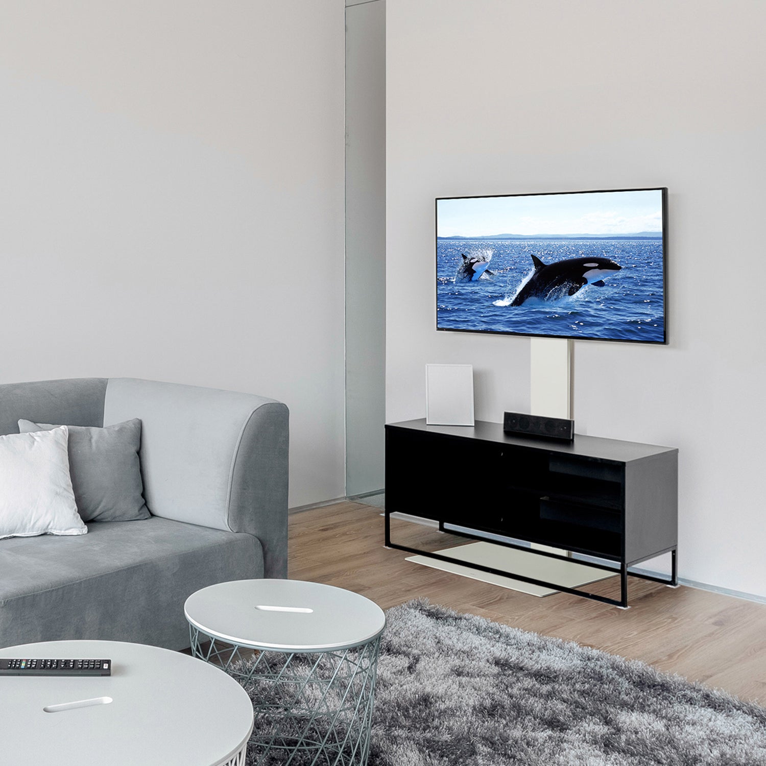 テレビ台用スタンド + マルチデバイス + 電源タップセット | WALL壁