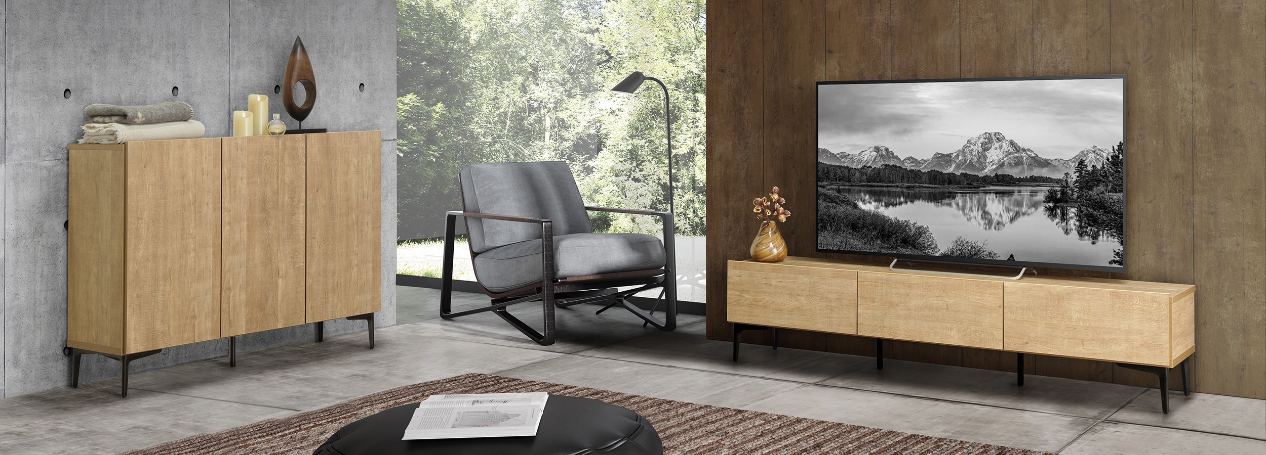 テレビ台FV 120cm／160cm | 板扉／ガラス扉・日本製完成品 | EQUALS STORE