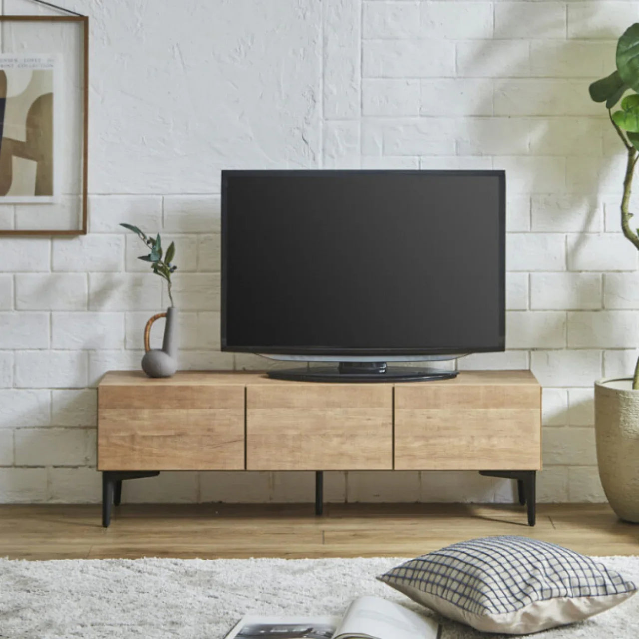 テレビ台FV 120cm／160cm | 板扉／ガラス扉・日本製完成品 | EQUALS STORE