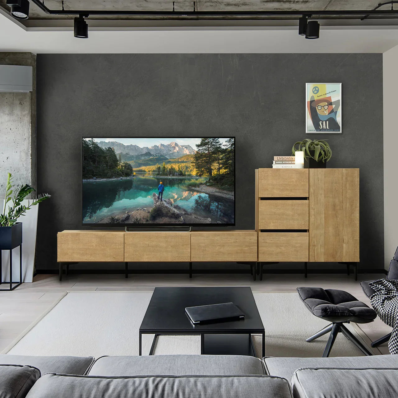 テレビ台FV 120cm／160cm | 板扉／ガラス扉・日本製完成品 | EQUALS STORE