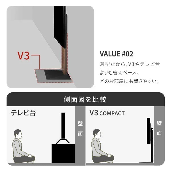 特集】WALL V3 COMPACT 3点セット | コンパクト・壁寄せテレビスタンド